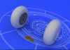 Eduard 648055 Bf 110 E/ F/G main undercarriage wheels 1/48 (EDUARD)